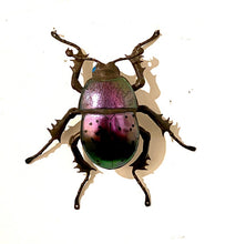 Load image into Gallery viewer, Small Purple Scarab Sculpture