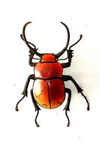 Load image into Gallery viewer, Kibakoganae Sexmaculta- Horned Scarab Sculpture