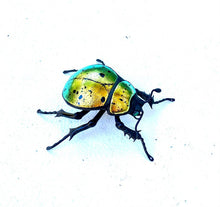 Load image into Gallery viewer, Small Golden Scarab Sculpture